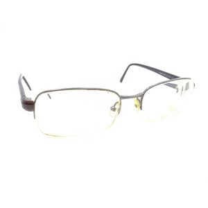 Prada VPR 58E 7AY-1O1 Gunmetal Gray Black Half Eyeglasses Frames 54-18 135 Italy